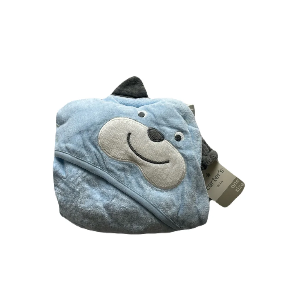 Carter's Little Layette Baby Light Blue Bear Hooded Towel